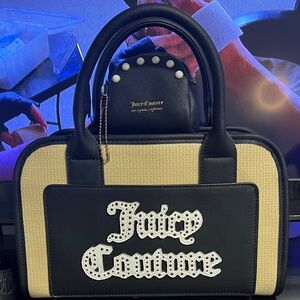 Juicy Couture Black and Cream Satchel